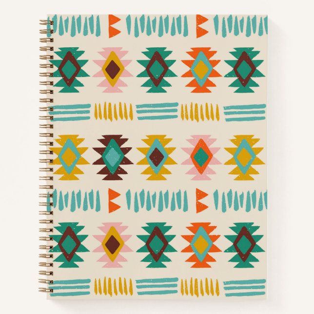 Navajo Native American Pattern Notizbuch (Vorderseite)