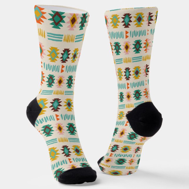 Navajo Native American Pattern Socken (Gewinkelt)