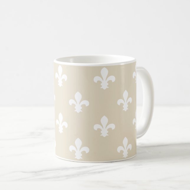 Navajo Neutral Fleur de Lys Kaffeetasse (VorderseiteRechts)