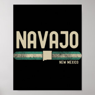 Navajo Nm New Mexico Reise & 80er Stil Poster