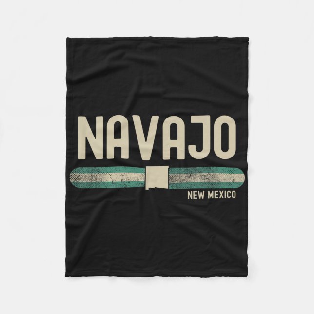 Navajo Nm New Mexico Travel &amp; 80s Style  Fleecedecke (Vorderseite)