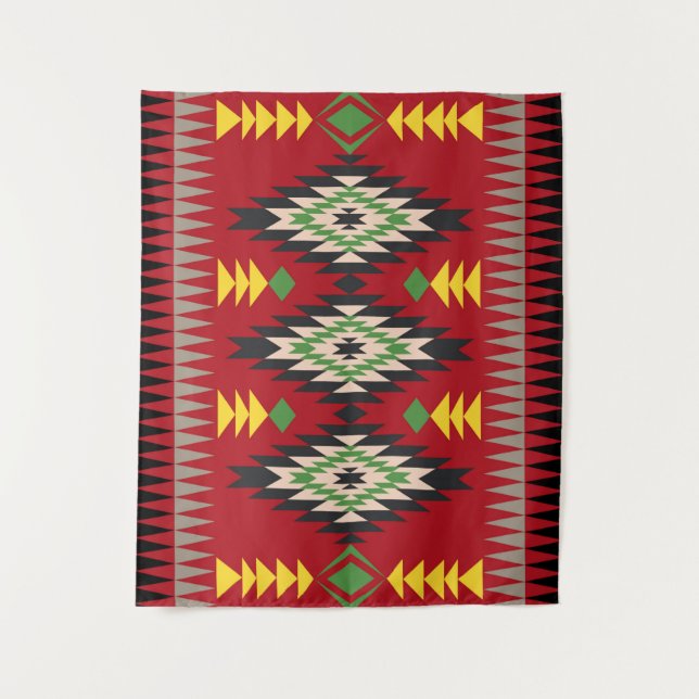 Navajo Pattern-1 Tapestry Wandteppich (Vorderseite)