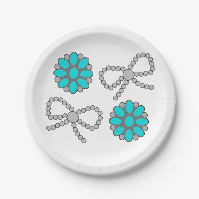 Navajo Pearl Bow Party Teller (Vorderseite)