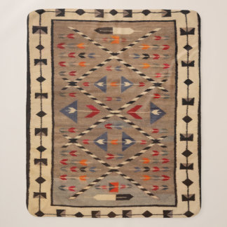 NAVAJO-PFERDESATTELDECKEN-DRUCK VON 1900 SHERPADECKE