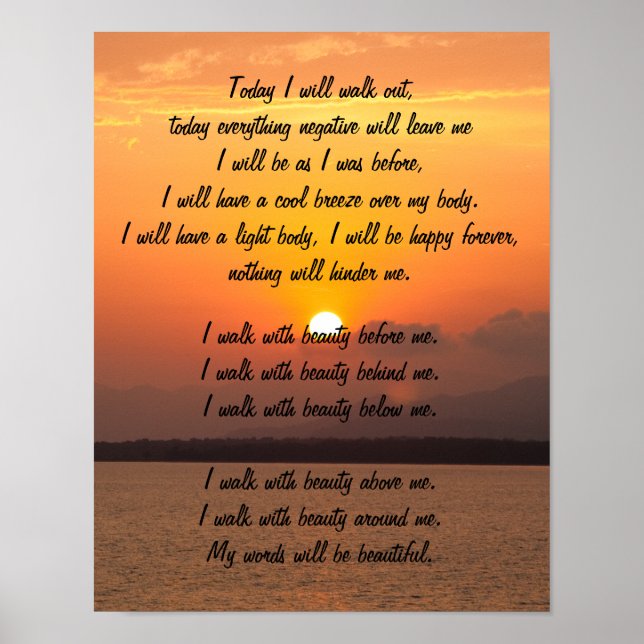 Navajo Prayer Poster (Vorne)