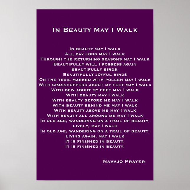 Navajo Prayer Poster (Vorne)