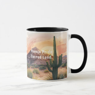 Navajo Pride Typographie de la Terre Sacrée Mug