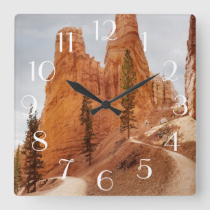 Navajo-Schleifen-Spur, Bryce Schlucht Quadratische Wanduhr