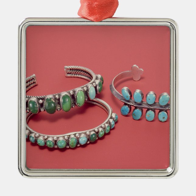 Navajoarmbänder Ornament Aus Metall (Vorne)