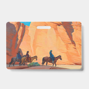 Navajos in einem Canyon, 1945 von Maynard Dixon Ausweis