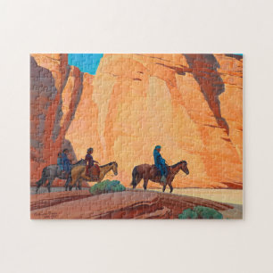 Navajos in einem Canyon von Maynard Dixon