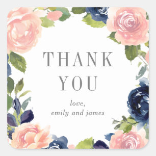 Naval Blush Wedding Favor Stickers #NBC