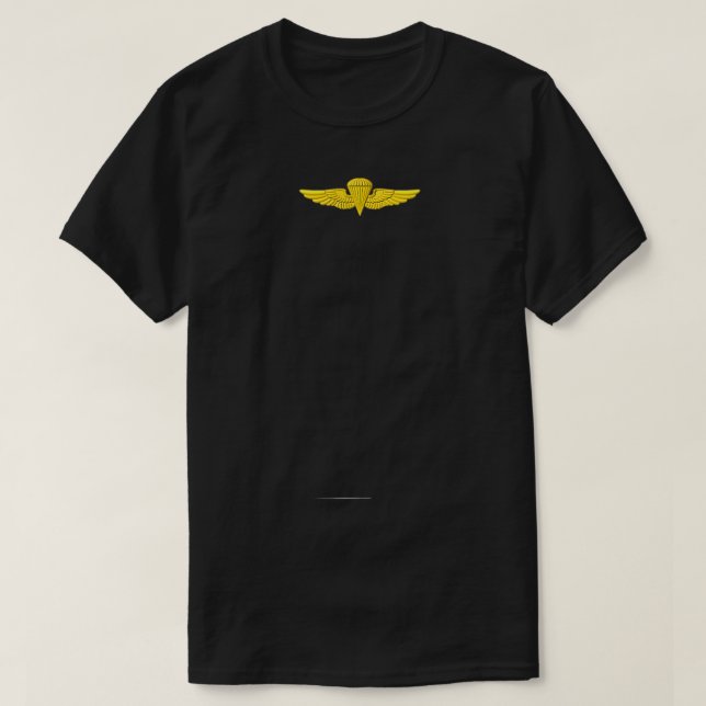 Naval Parachutist Jump Wings Im Flugzeug Parachute T-Shirt (Design vorne)