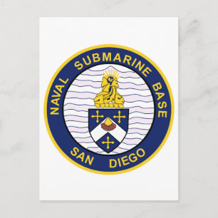 NAVAL SUBMARINE BASE San Diego CA Militärpflaster Postkarte