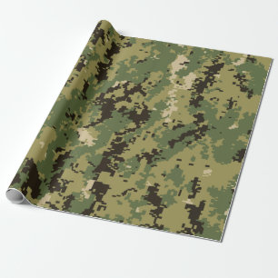 Naval Woodland Camouflage Geschenkpapier
