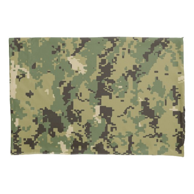 Naval Woodland Camouflage Kissenbezug (Vorderseite)