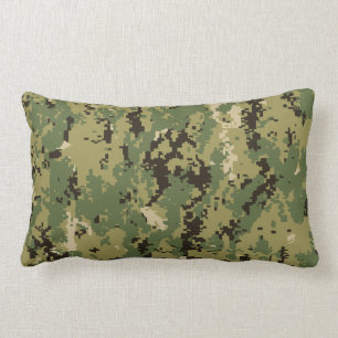 Naval Woodland Camouflage Lendenkissen