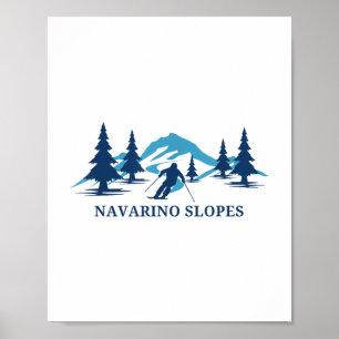 Navarino Pisten Wisconsin Skigebiet Skifahren Poster
