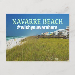 Navarre Beach, FL Twitter Hashtag #wishyouwerehere Postkarte