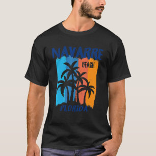 Navarre Beach Florida Fun Farbenfrohe Palmen Bäume T-Shirt