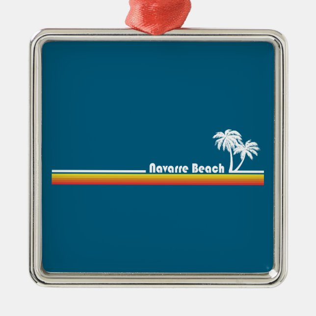 Navarre Beach Florida Ornament Aus Metall (Vorne)