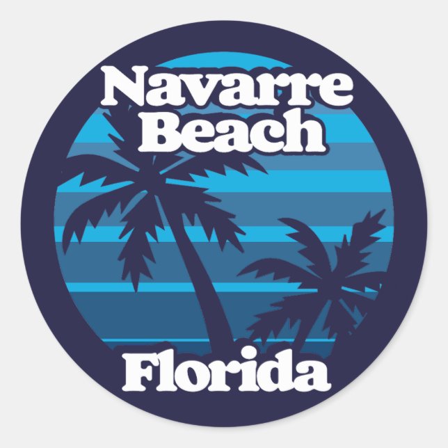 Navarre Beach Florida Runder Aufkleber (Vorderseite)