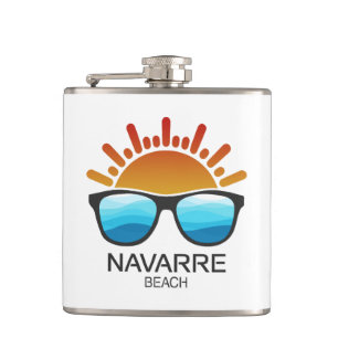 Navarre Beach Florida Sonnenbrille Flachmann