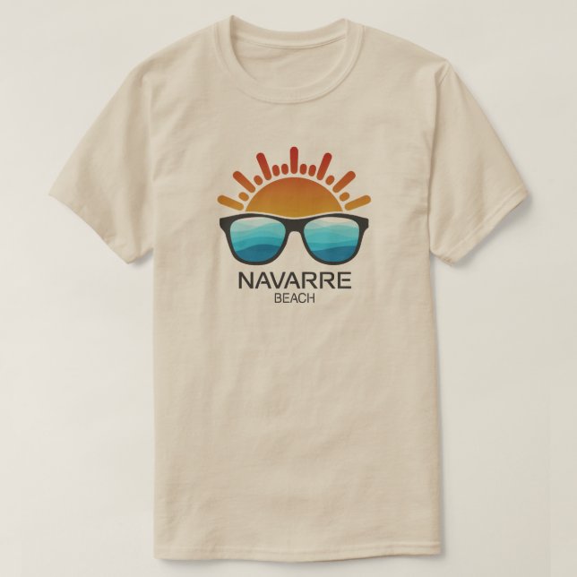 Navarre Beach Florida Sonnenbrille T-Shirt (Design vorne)