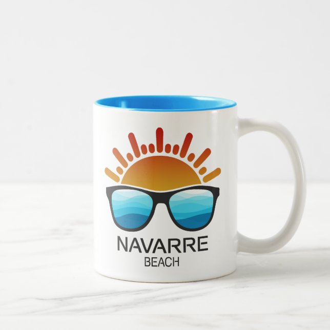Navarre Beach Florida Sonnenbrille Zweifarbige Tasse (Rechts)