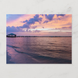 Navarre Beach Magic Hour Lila Sunset Postcard Postkarte