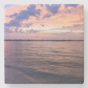 Navarre Beach Magic Hour Purple Sunset Steinuntersetzer