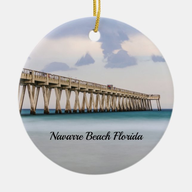 Navarre Beach Pêche Quai Circle Ornement (Devant)