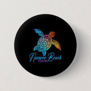 Navarre Beach Tie Dye Meeresschildkröte Florida Ur Button