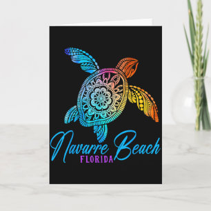Navarre Beach Tie Dye Meeresschildkröte Florida Ur Karte