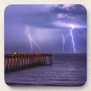Navarre Florida Lightning Storm Getränkeuntersetzer