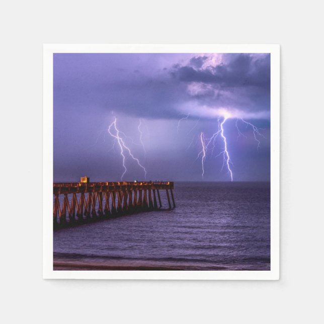 Navarre Florida Lightning Storm Serviette (Vorderseite)