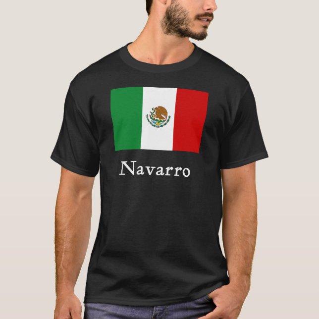 Navarro mexikanische Flagge T-Shirt (Vorderseite)