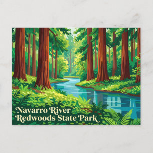 Navarro River Redwoods State Park Kalifornien Postkarte