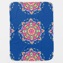 Navi Blue und farbenfrohe mexikanische Blume