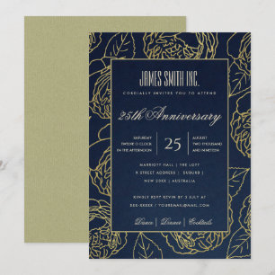 NAVI GOLD KRAFT ROSE BLUMEN FIRMENPARTY EVENT EINLADUNG