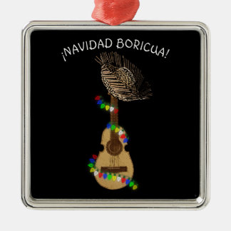 Navidad Boricua Cuatro Puertorriqueno Ornament Aus Metall