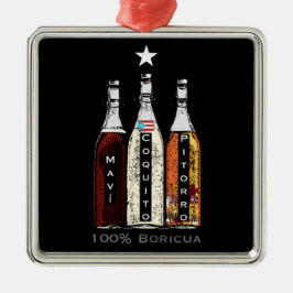 Navidad Boricua Puerto Rico Traditionelle Getränke Ornament Aus Metall