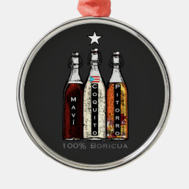 Navidad Boricua Puerto Rico Traditionelle Getränke Ornament Aus Metall