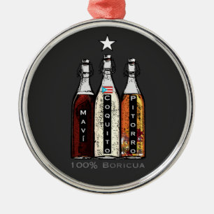 Navidad Boricua Puerto Rico Traditionelle Getränke Ornament Aus Metall