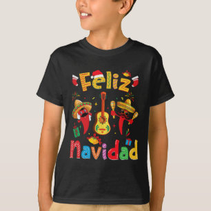 Navidad Mexican Fiesta Hot Pepper Guitar Xmas Teil T-Shirt