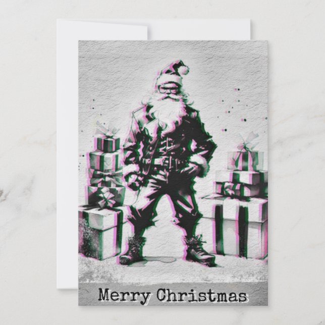 Navidad Punk (Santa Rosa). Karte (Vorderseite)