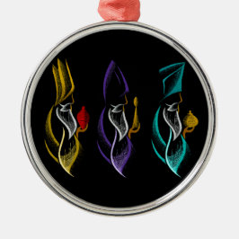 Navidad Reyes Magos estilo bordado Ornament Aus Metall