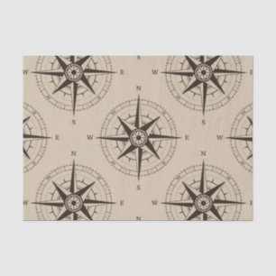 Navigations-Kompass-Muster Seidenpapier