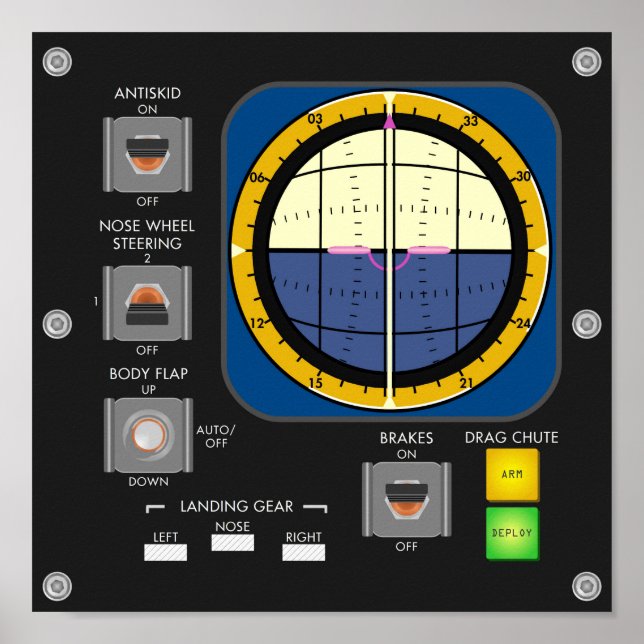 Navigationsleiste für Raumfähre Poster (Vorne)