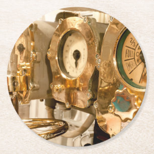 Navigationsmessgeräte und Instrumente auf Runder Pappuntersetzer